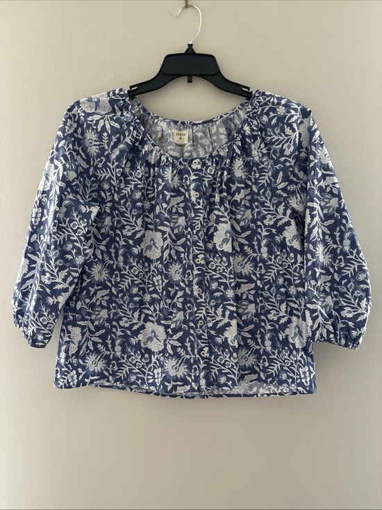 Marea By Liz Joy Tops - Marea by Liz Joy Sophie Blouse Indigo Blossom Size Small